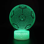 Football 3D Illusion LED Lamp - Night Light - for the Bedroom
