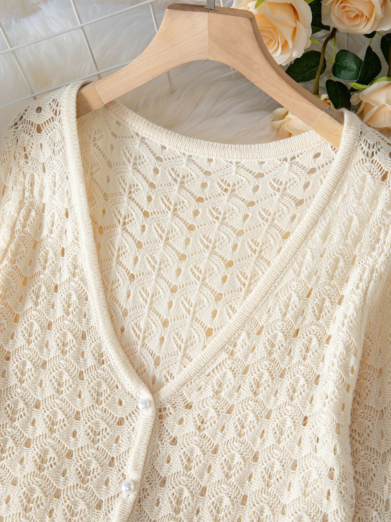 Seaside Elegance – Crochet Cardigan & Mini Skirt Set