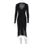 Elena – Ribbed Wrap Midi Dress