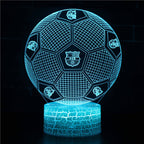 Football 3D Illusion LED Lamp - Night Light - for the Bedroom