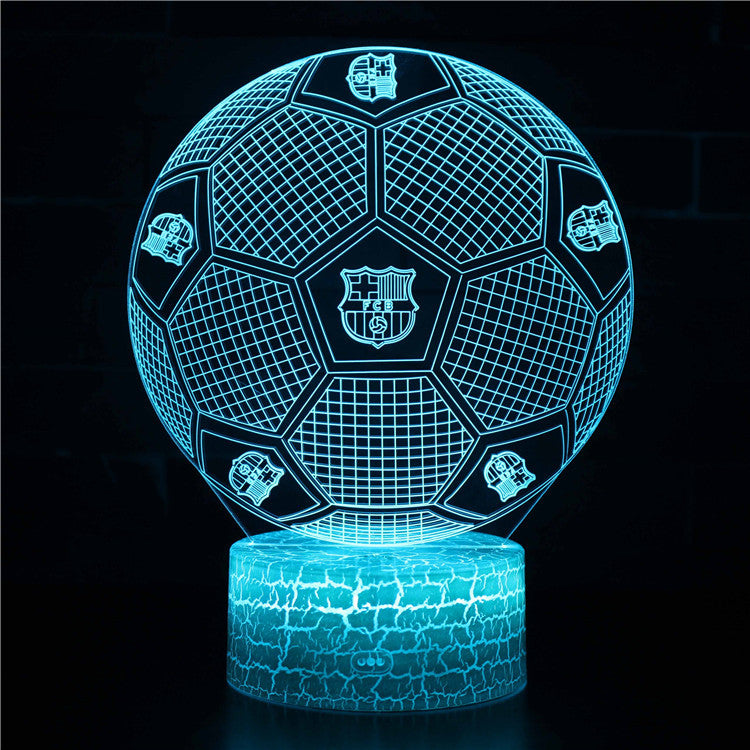 Football 3D Illusion LED Lamp - Night Light - for the Bedroom