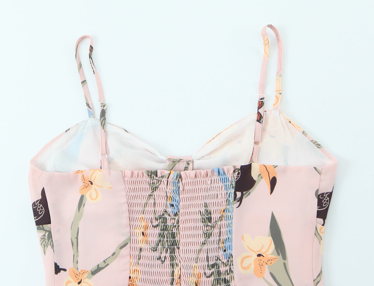 Aero Tropical – Floral Wrap Midi Dress