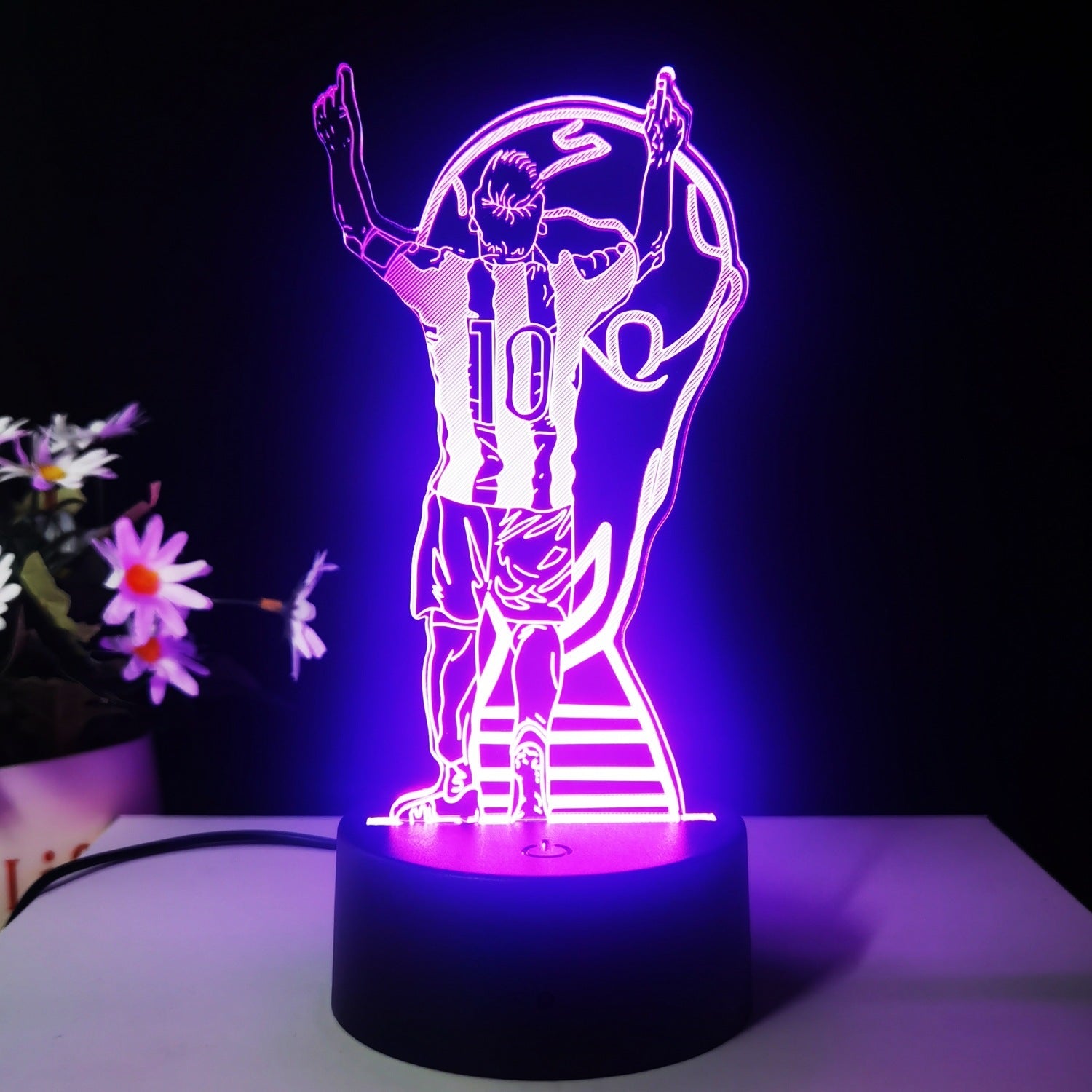Lionel Messi 3D Illusion LED Lamp - Night Light - 16 Colours