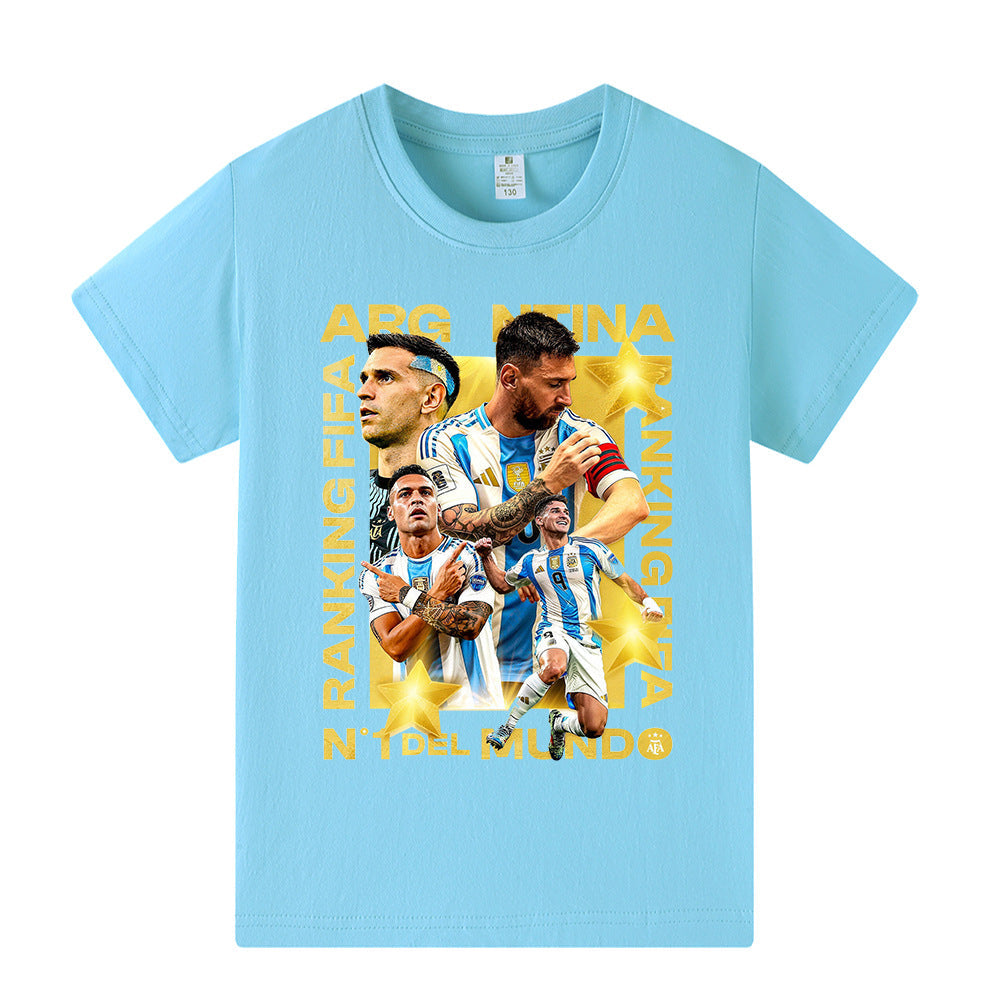 Lionel Messi Kids Football T-Shirt - Cool Design