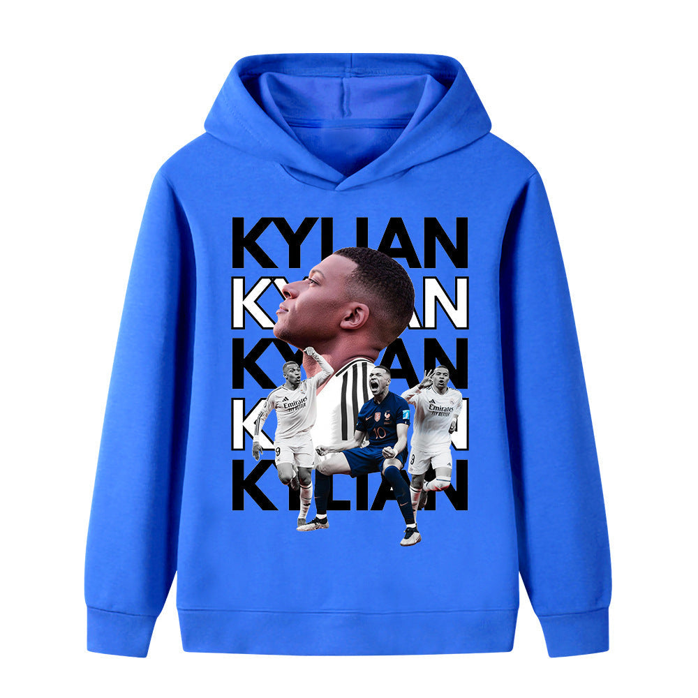 Kylian Mbappé Kids Football Hoodie - Soft