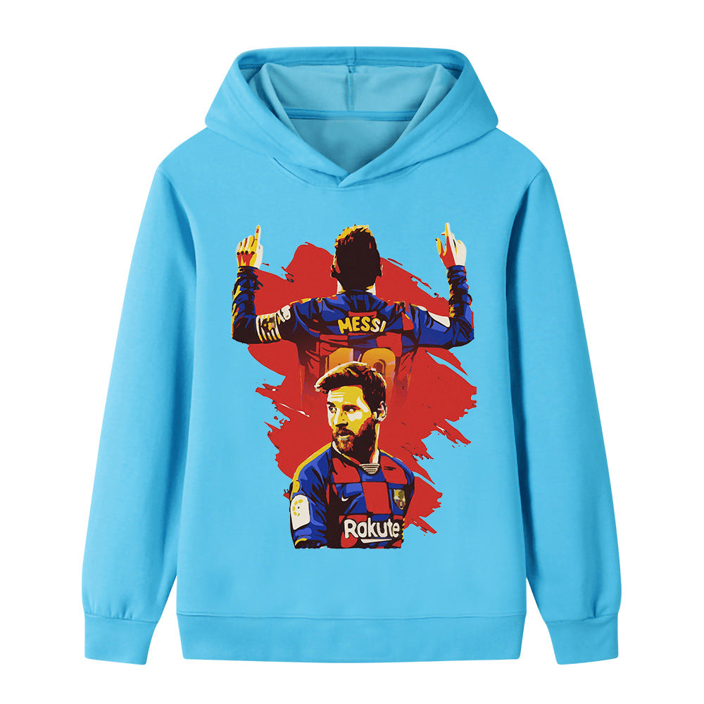 Lionel Messi Kids Football Hoodie - Barcelona