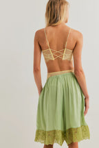Tedi Lace – Satin Culotte Shorts