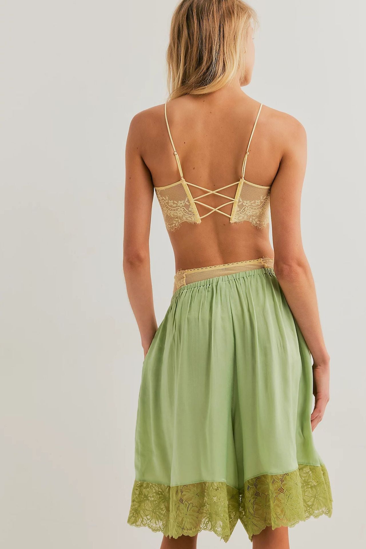 Tedi Lace – Satin Culotte Shorts