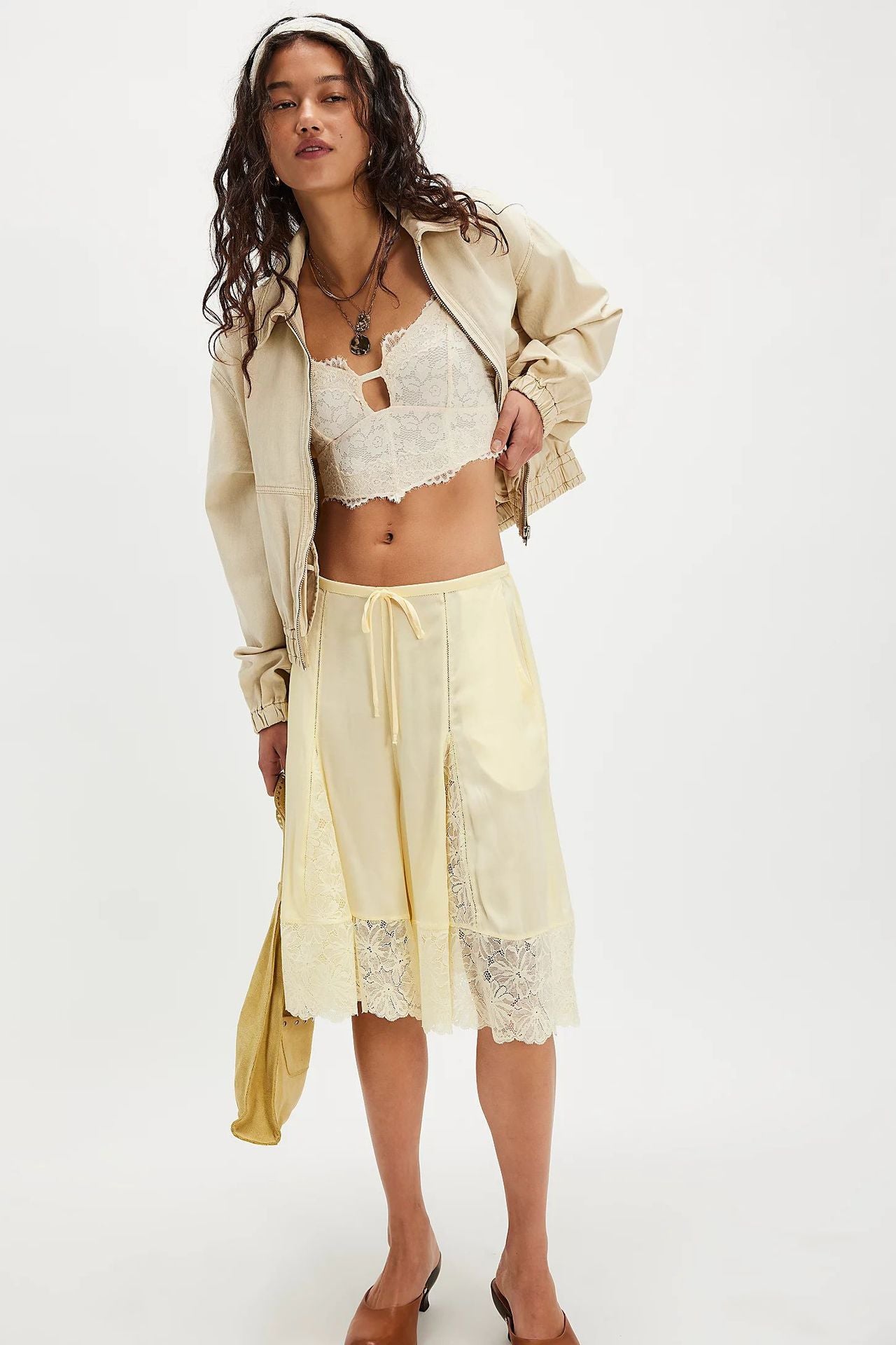 Tedi Lace – Satin Culotte Shorts