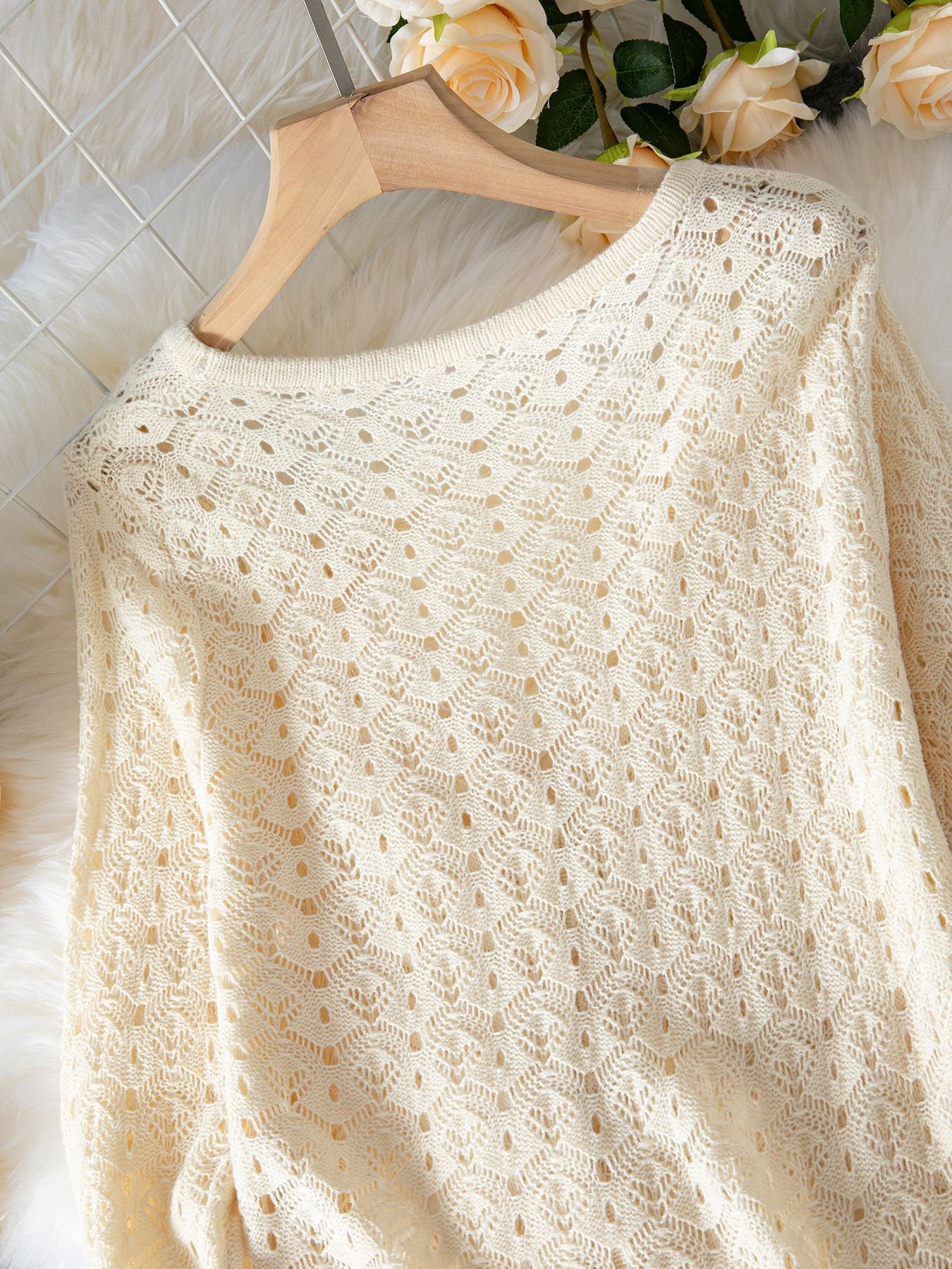 Seaside Elegance – Crochet Cardigan & Mini Skirt Set