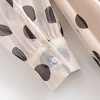 Retro Radiance – Polka Dot Organza Midi Dress