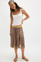 Tedi Lace – Satin Culotte Shorts