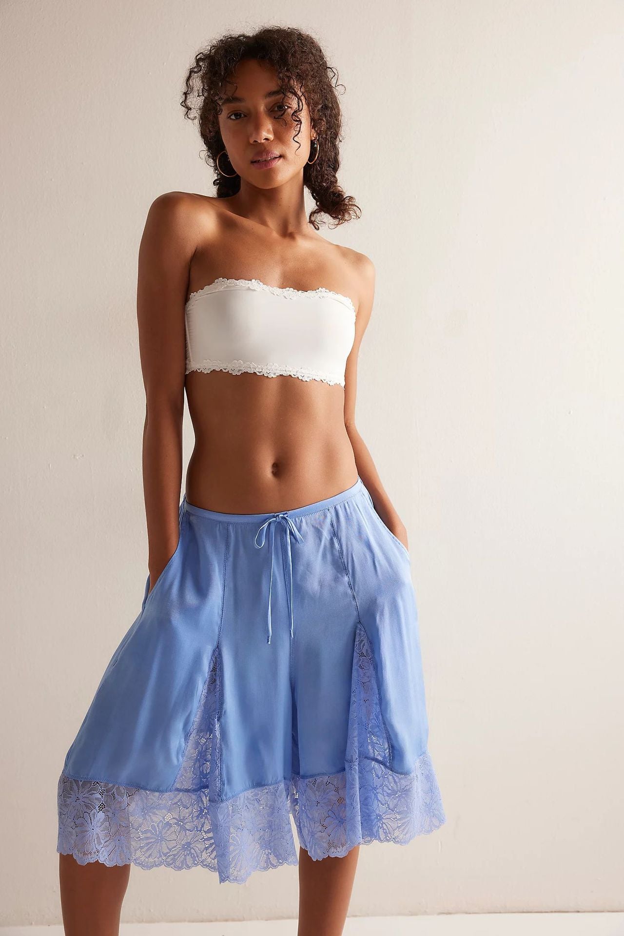 Tedi Lace – Satin Culotte Shorts