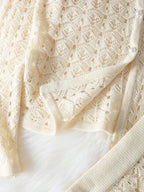 Seaside Elegance – Crochet Cardigan & Mini Skirt Set