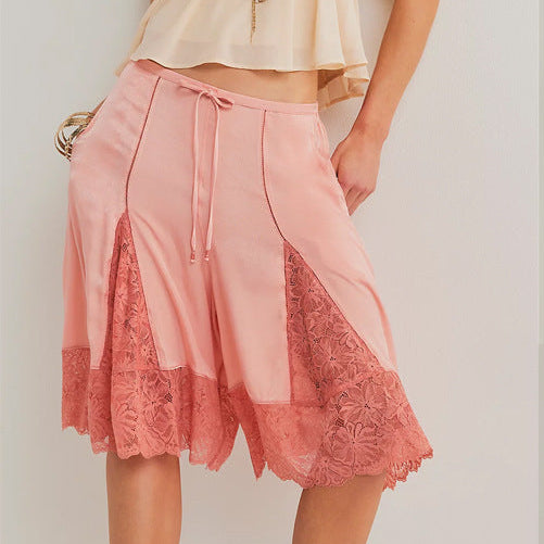 Tedi Lace – Satin Culotte Shorts