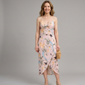 Aero Tropical – Floral Wrap Midi Dress