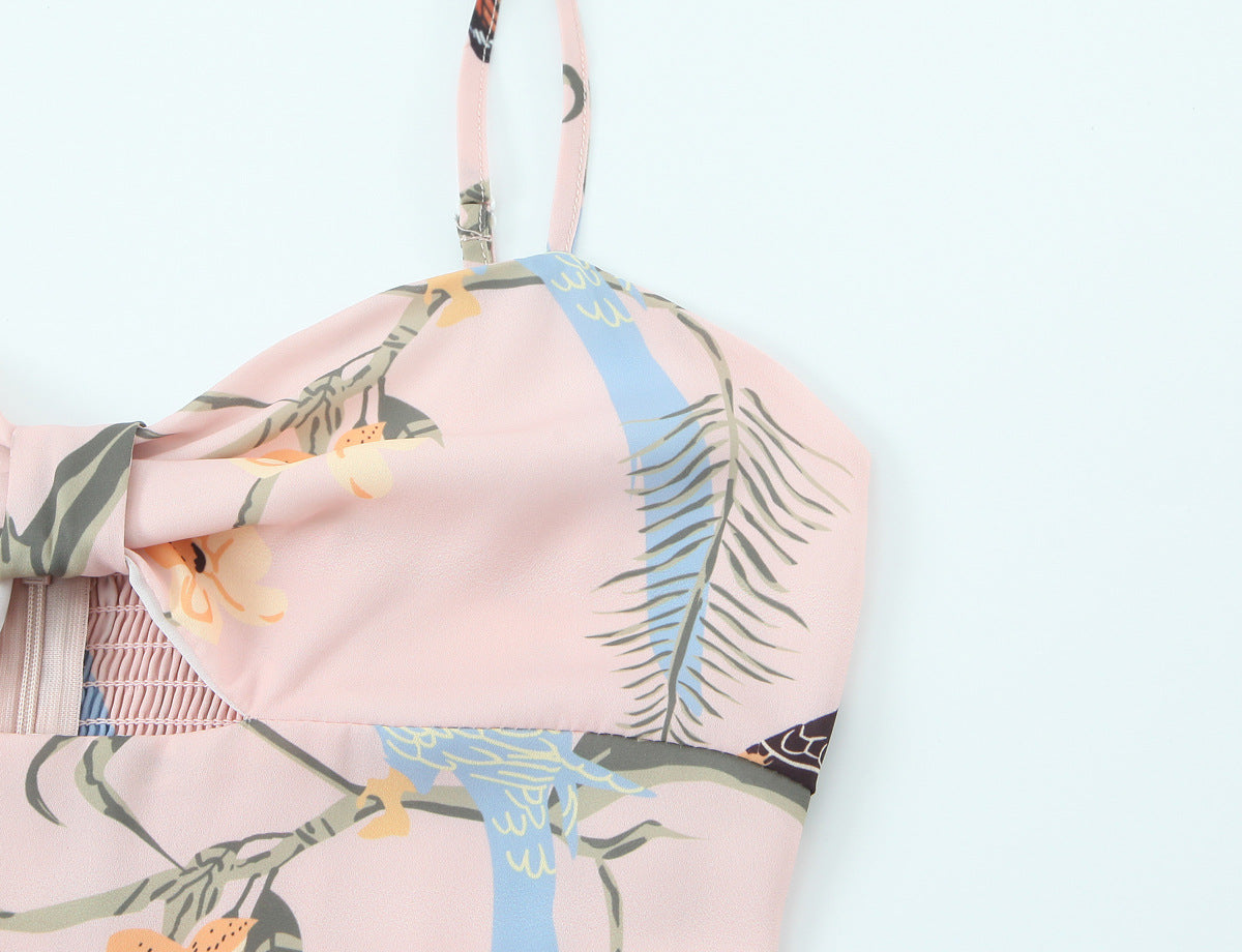 Aero Tropical – Floral Wrap Midi Dress