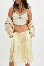 Tedi Lace – Satin Culotte Shorts