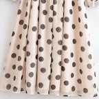 Retro Radiance – Polka Dot Organza Midi Dress
