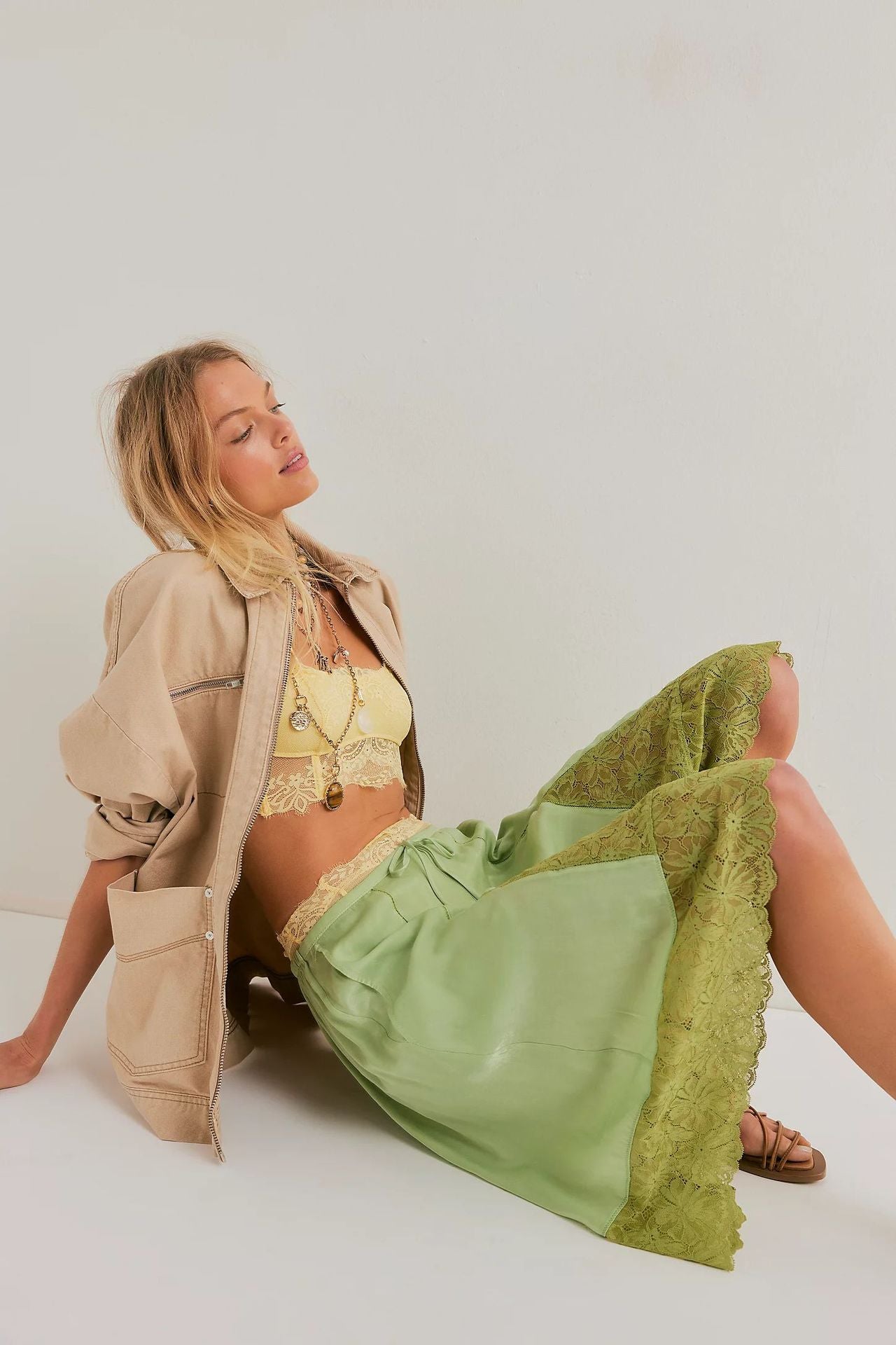 Tedi Lace – Satin Culotte Shorts