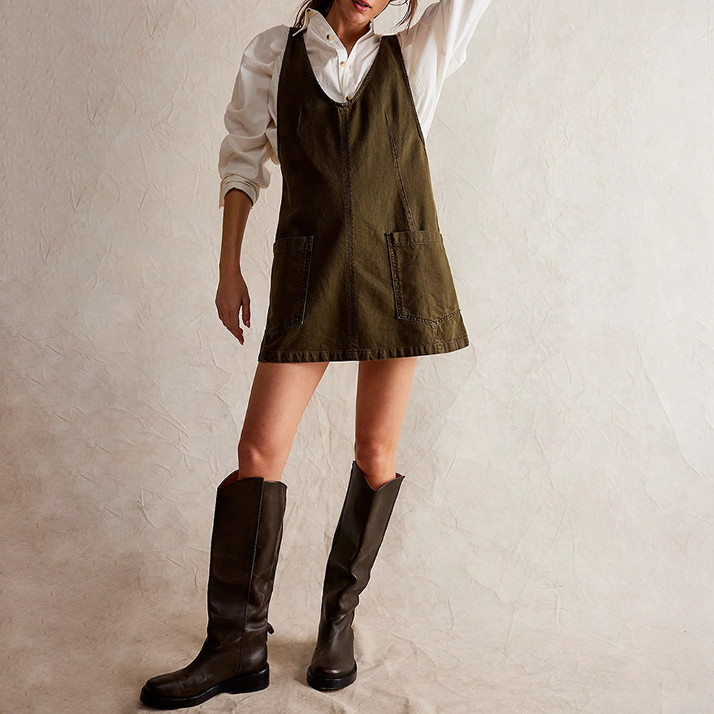 High Roller – Denim Skirtall Dress