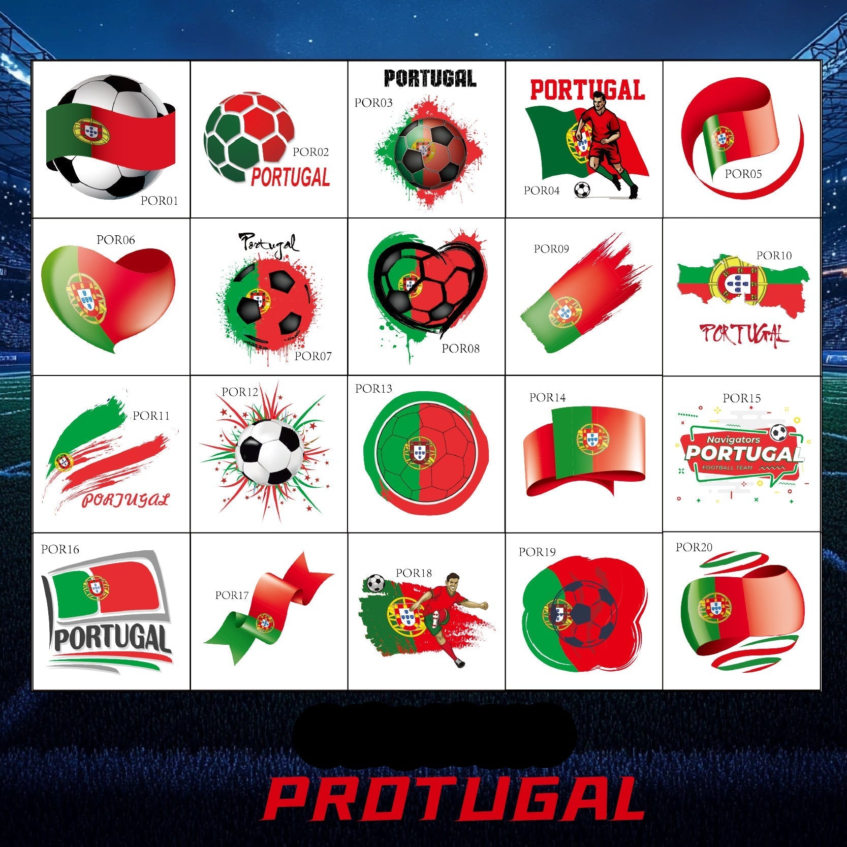 Football Stickers - Portugal