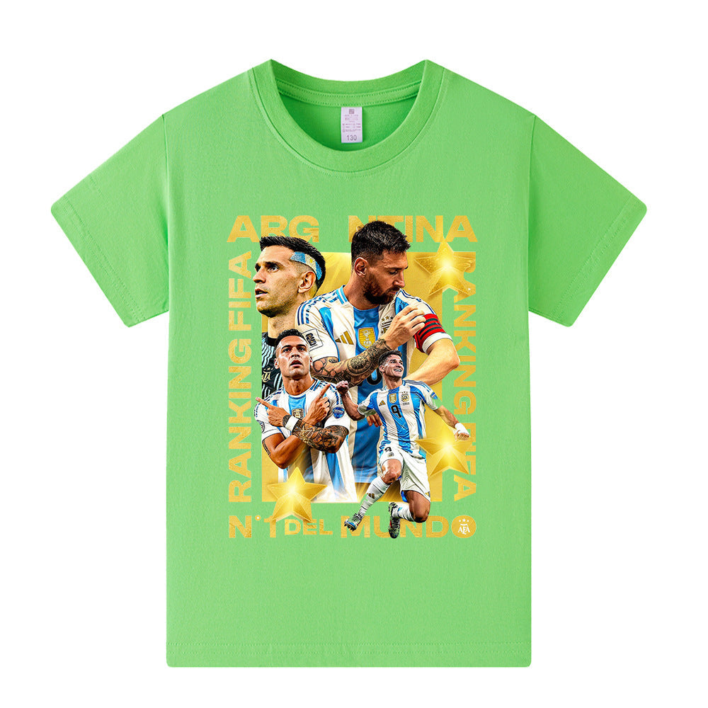 Lionel Messi Kids Football T-Shirt - Cool Design