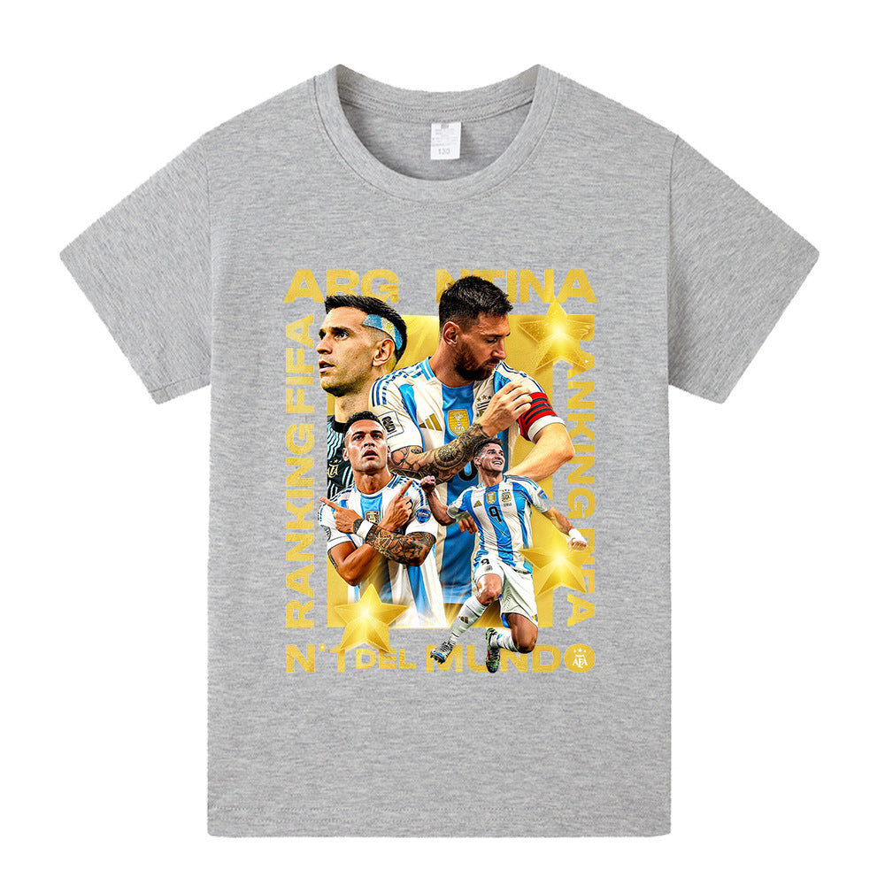 Lionel Messi Kids Football T-Shirt - Cool Design
