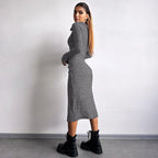 Elena – Ribbed Wrap Midi Dress