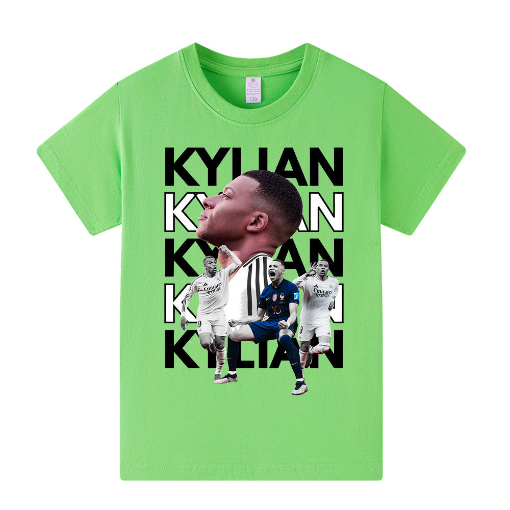 Kylian Mbappé Kids Football T-Shirt - Comfy