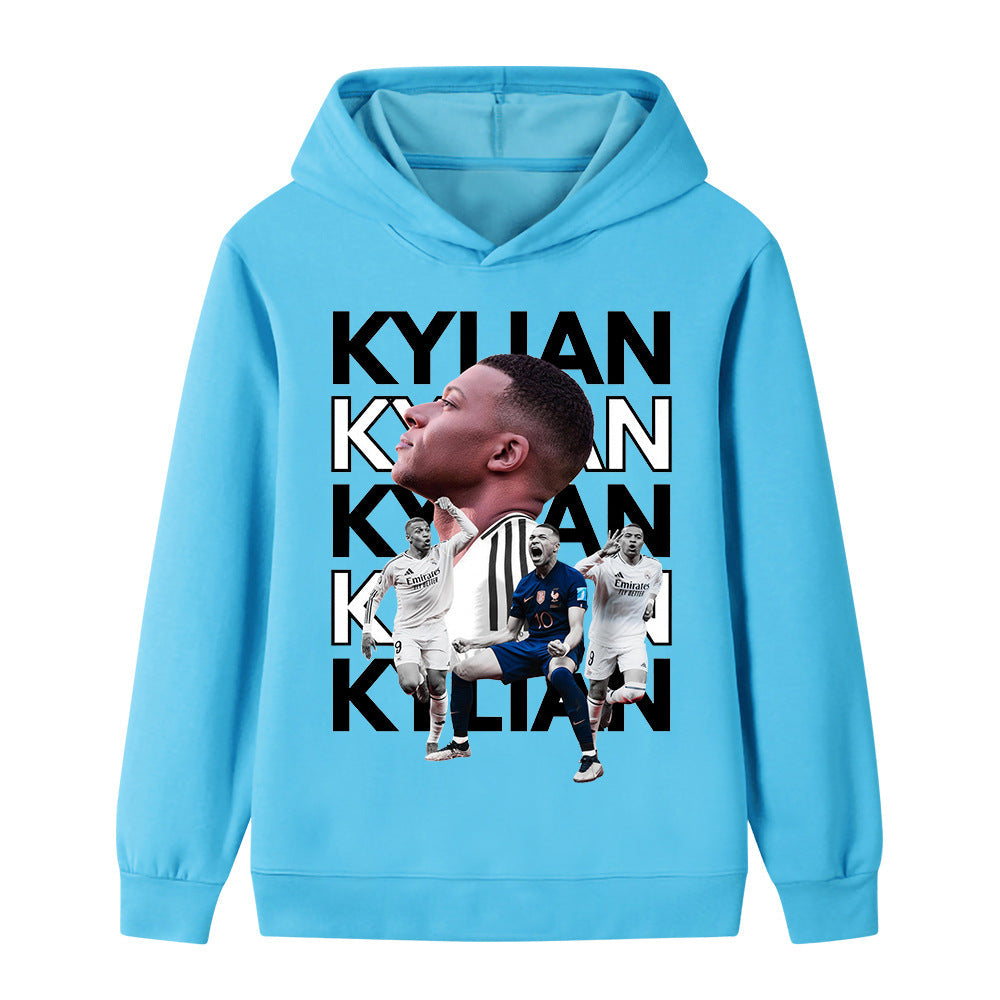 Kylian Mbappé Kids Football Hoodie - Soft