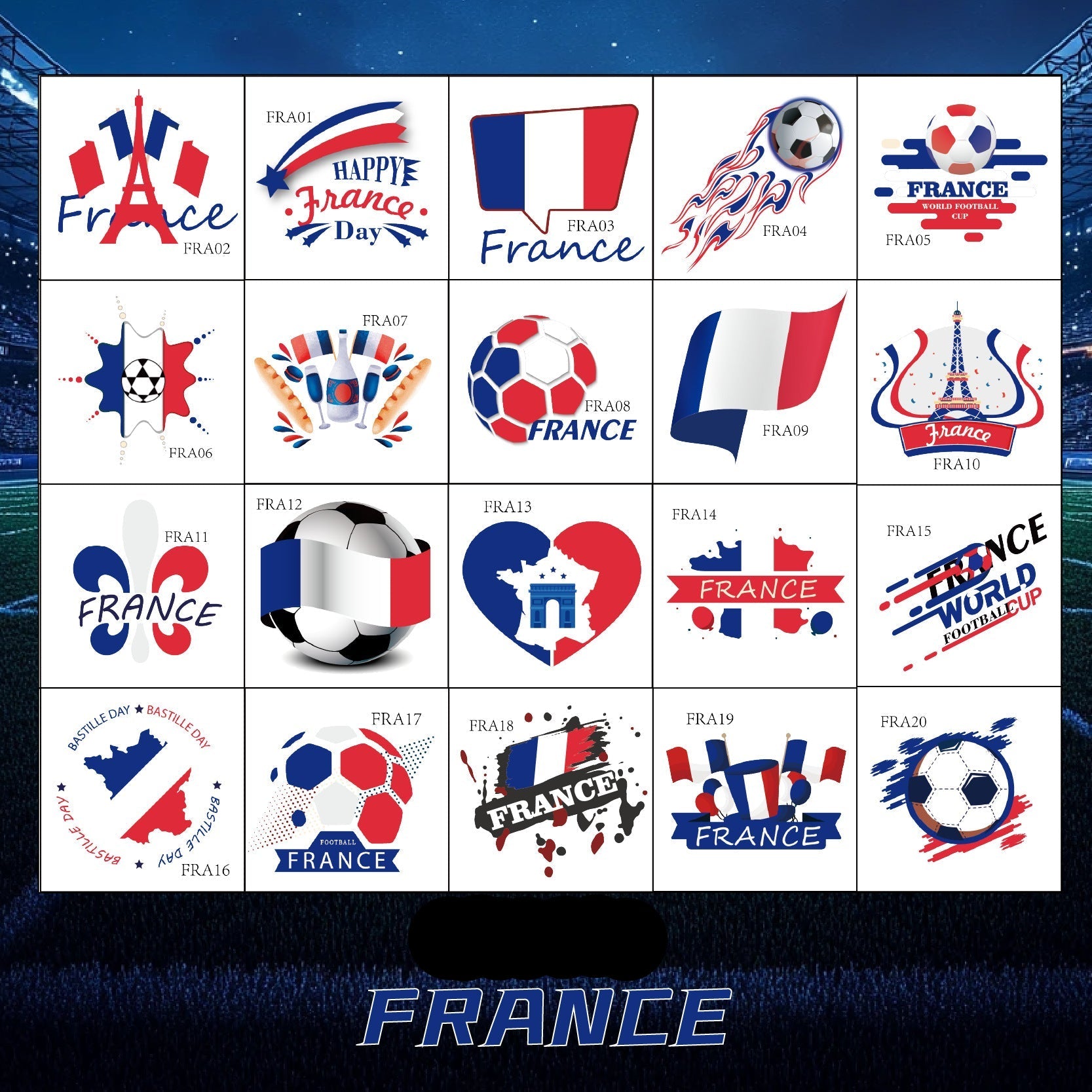 Football Stickers - France