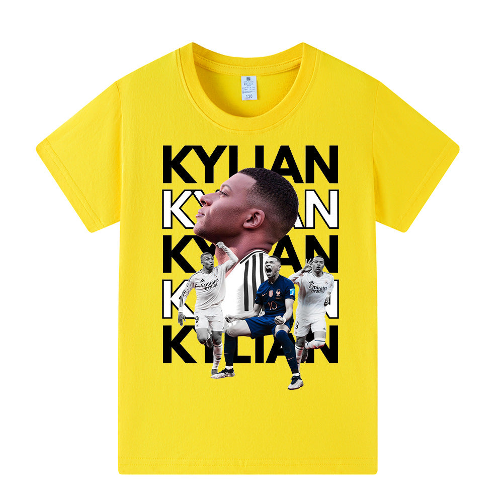 Kylian Mbappé Kids Football T-Shirt - Comfy