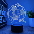 Football 3D Illusion LED Lamp - Night Light - USB