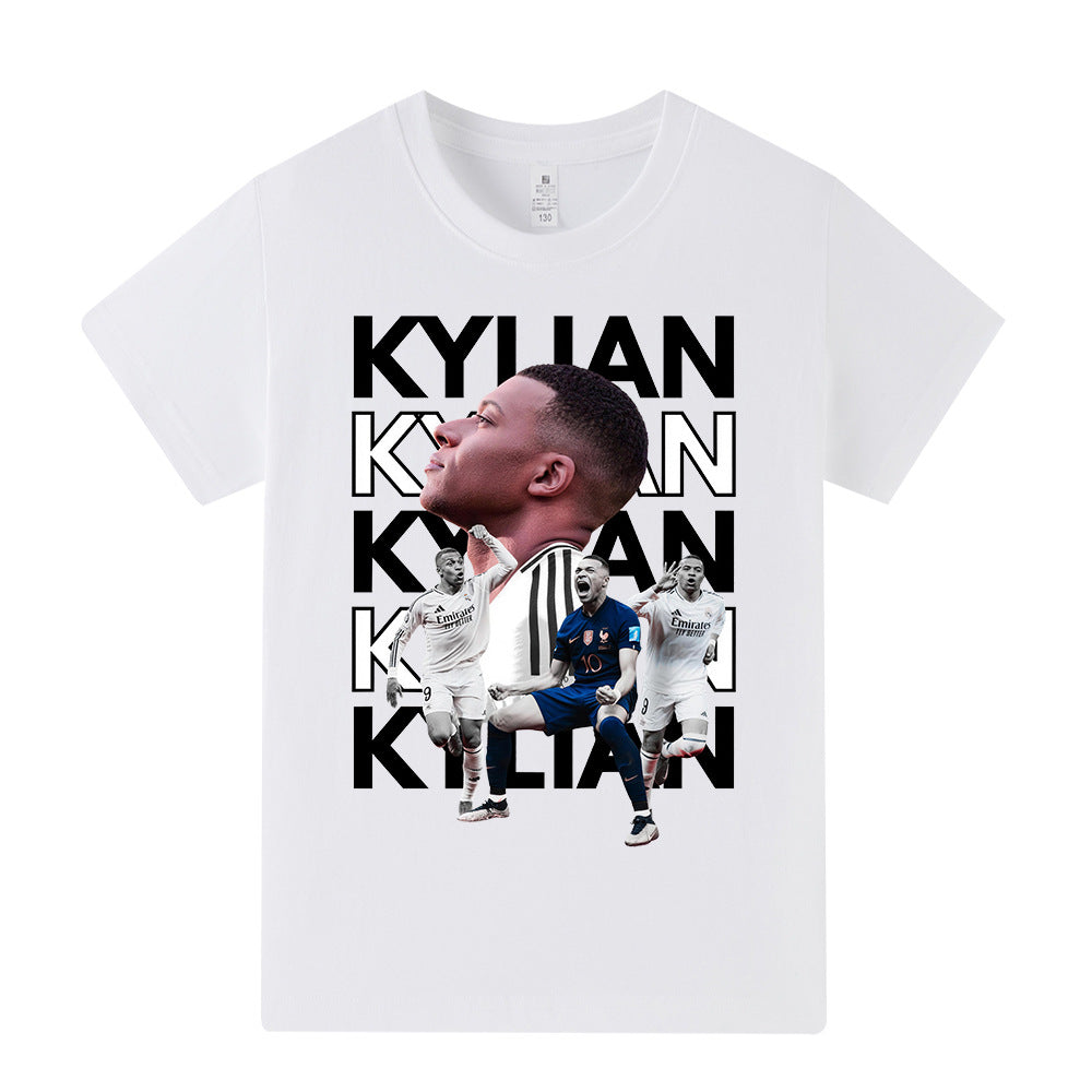Kylian Mbappé Kids Football T-Shirt - Comfy