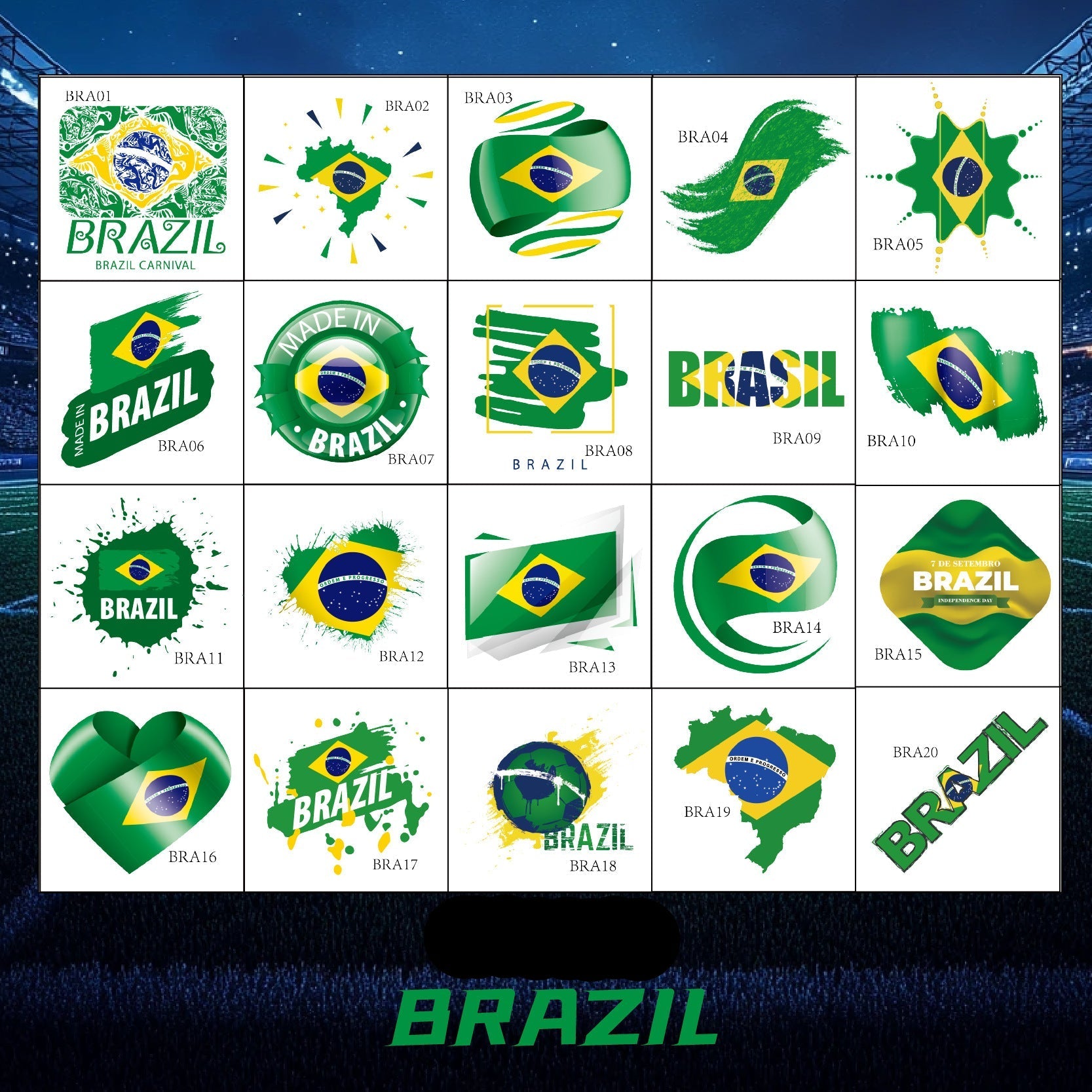 Football Stickers - Brazil