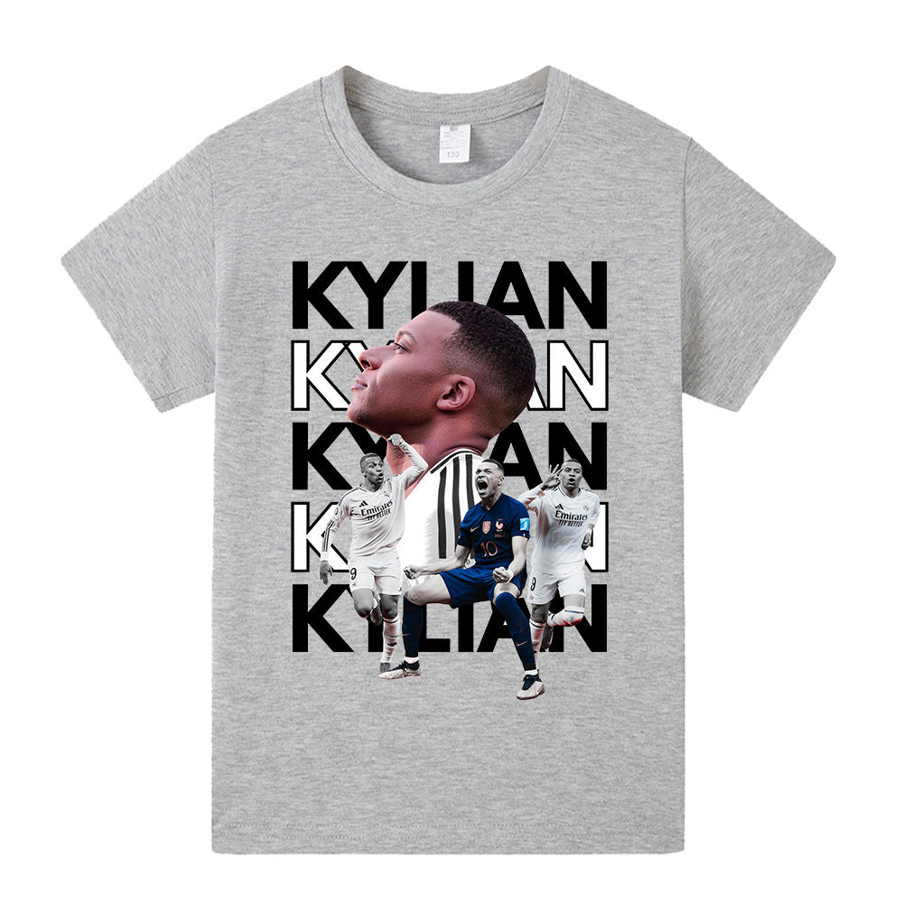 Kylian Mbappé Kids Football T-Shirt - Comfy