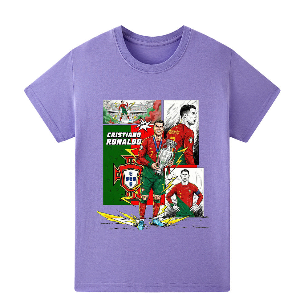 Cristiano Ronaldo Kids Football T-Shirt - Portugal - Comfy