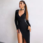 Elena – Ribbed Wrap Midi Dress