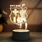 Lionel Messi 3D Illusion LED Lamp - Night Light - 16 Colours