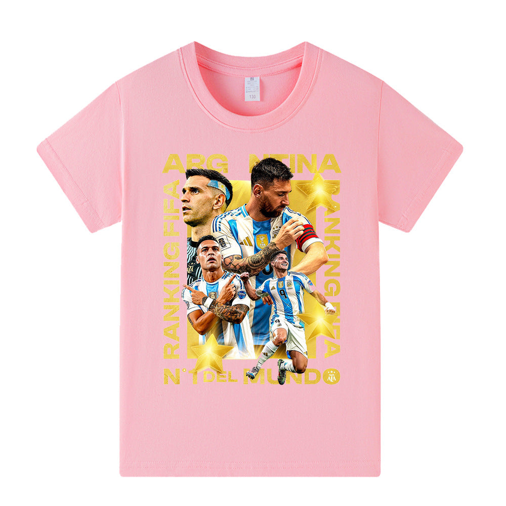 Lionel Messi Kids Football T-Shirt - Cool Design