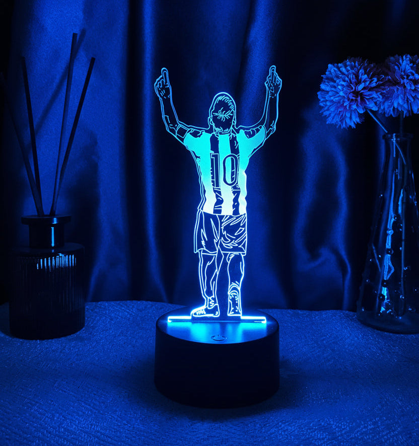Lionel Messi 3D Illusion LED Lamp - Night Light - with Remote