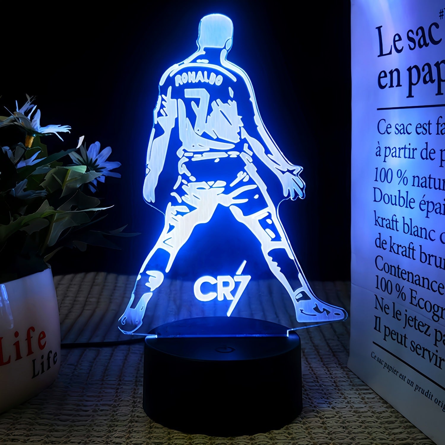 Cristiano Ronaldo 3D Illusion LED Lamp - Night Light