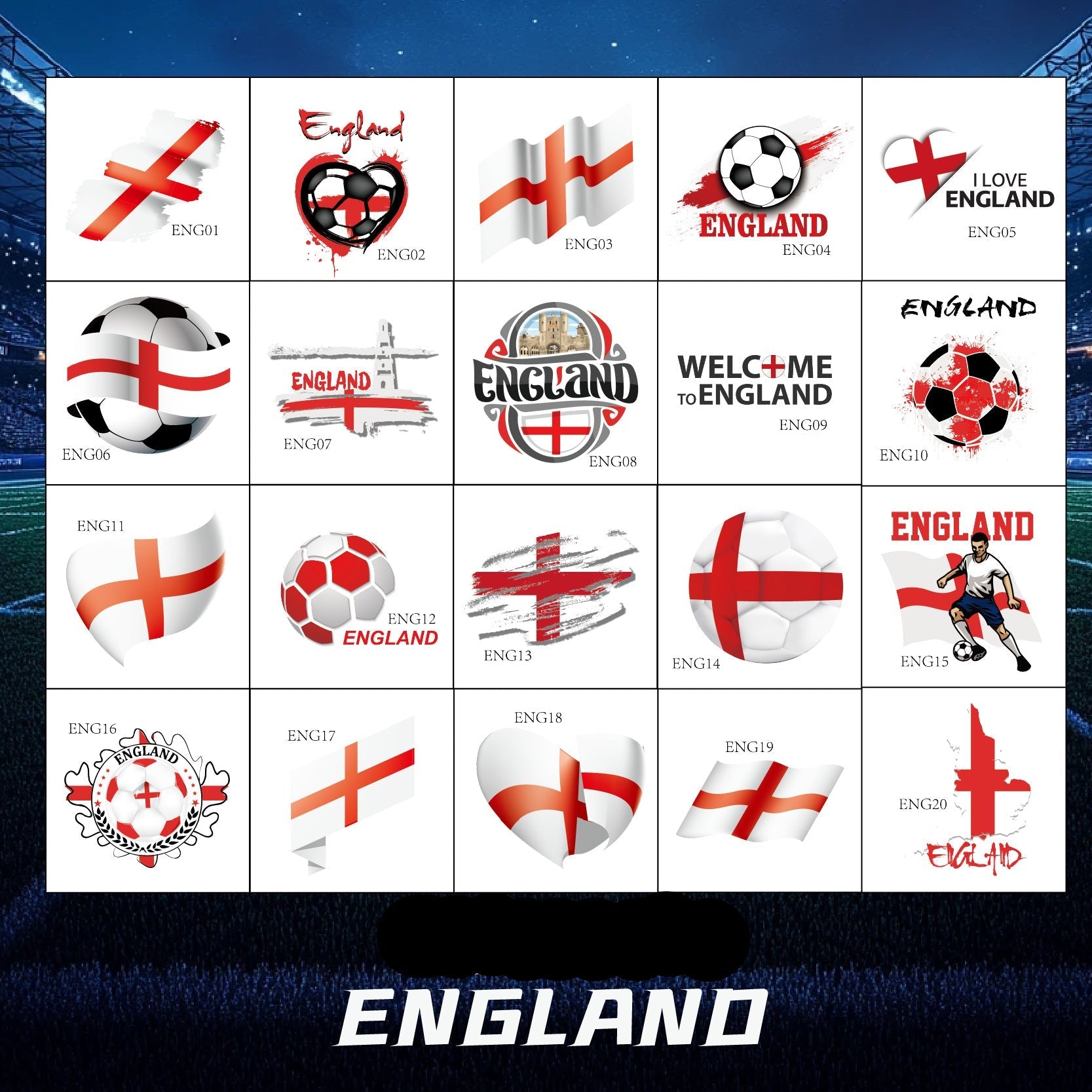 Football Stickers - England