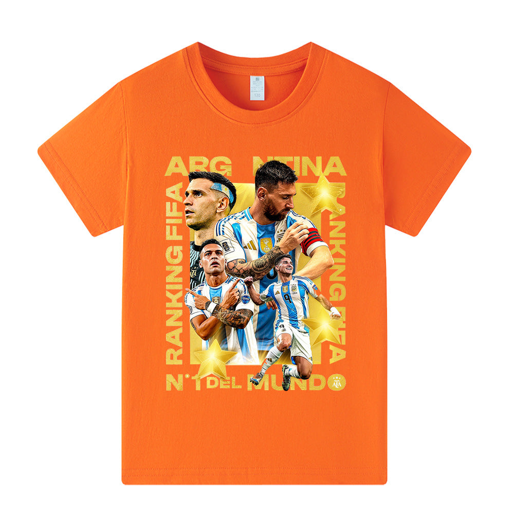 Lionel Messi Kids Football T-Shirt - Cool Design