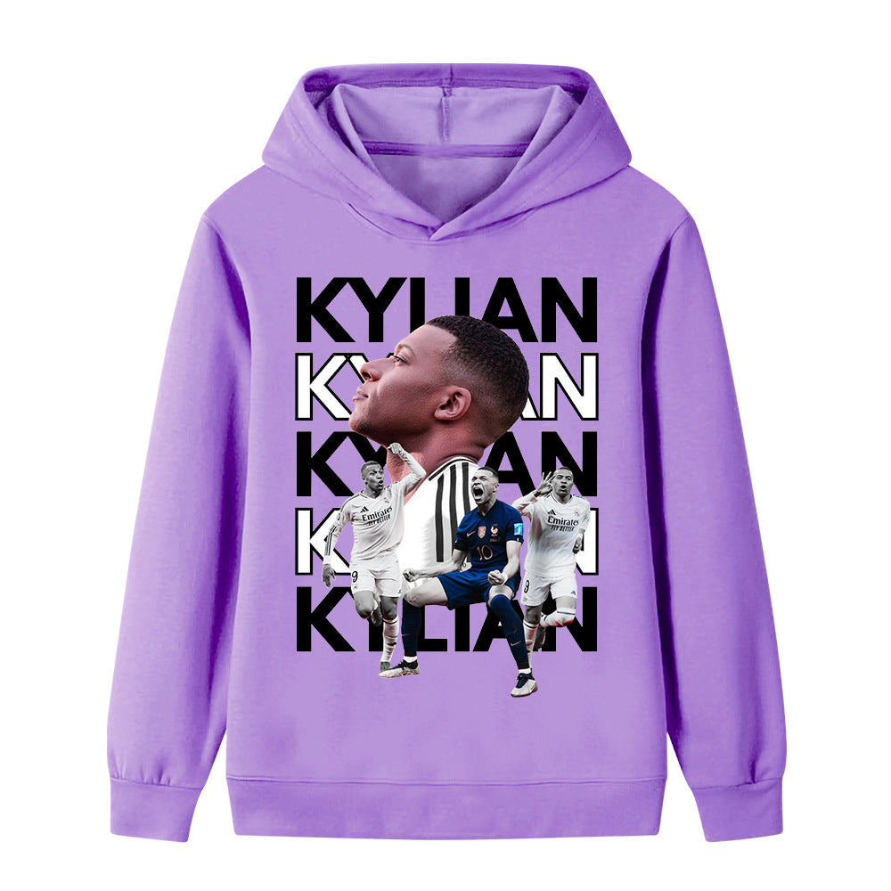 Kylian Mbappé Kids Football Hoodie - Soft