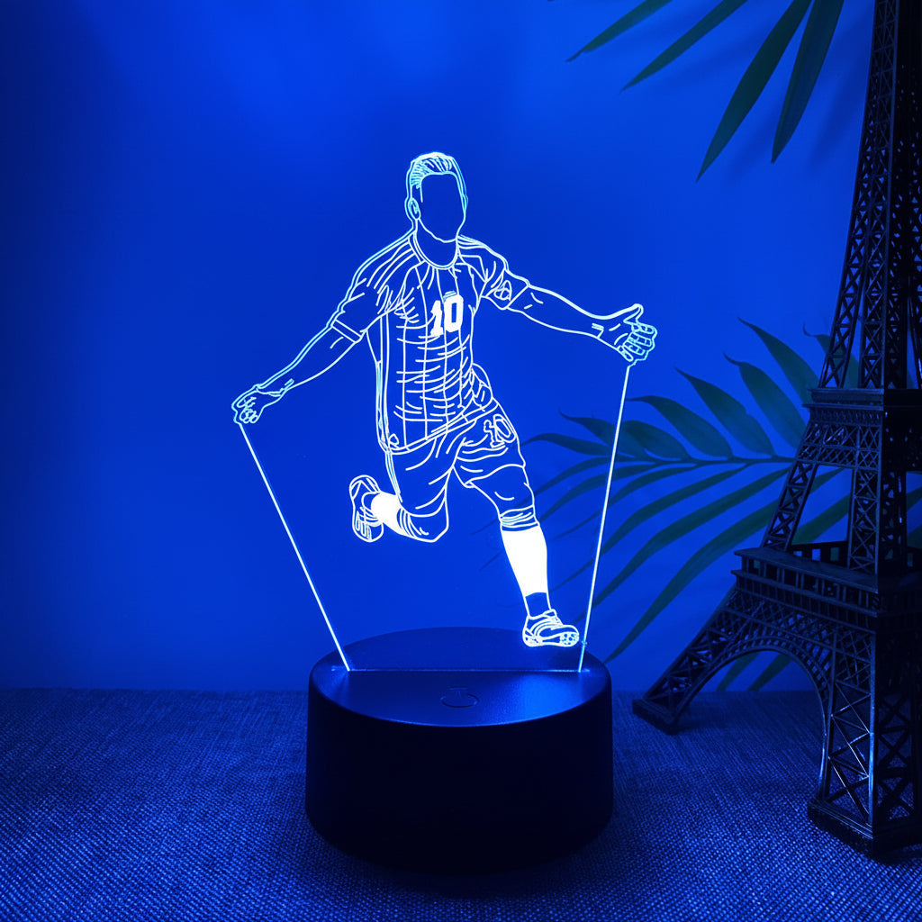 Lionel Messi 3D Illusion LED Lamp - Night Light - with Remote