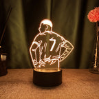 Mbappé 3D Illusion LED Lamp - Night Light