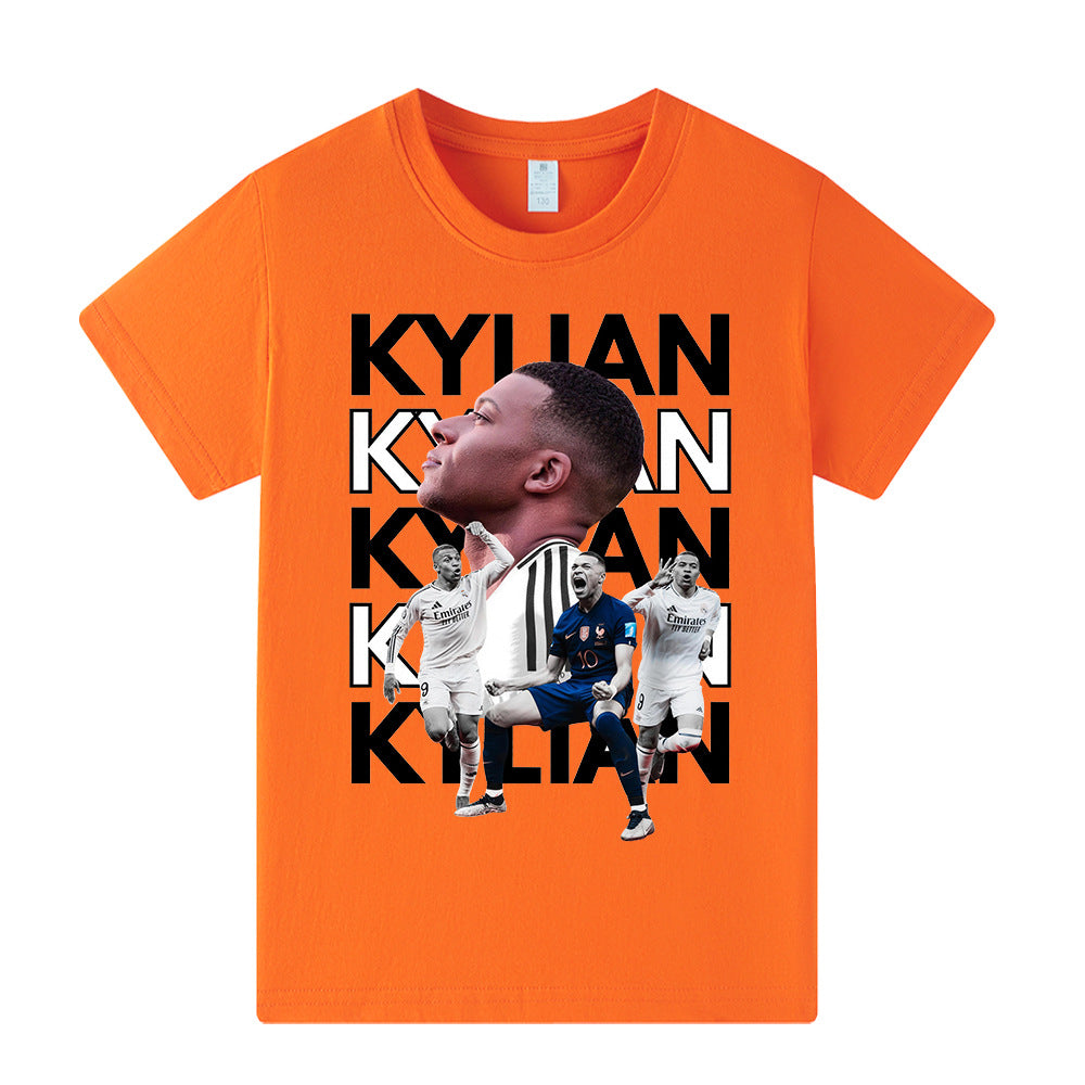 Kylian Mbappé Kids Football T-Shirt - Comfy