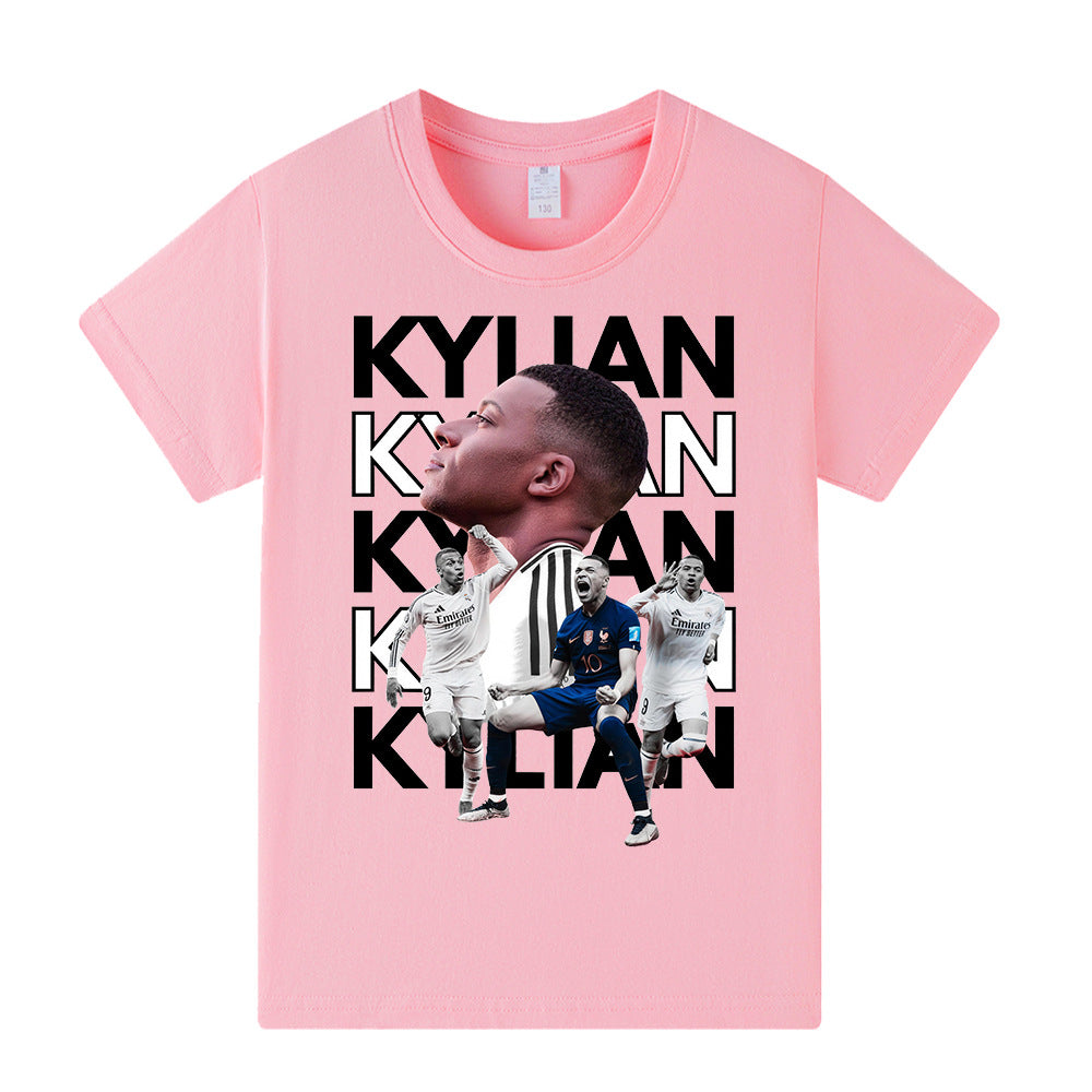 Kylian Mbappé Kids Football T-Shirt - Comfy